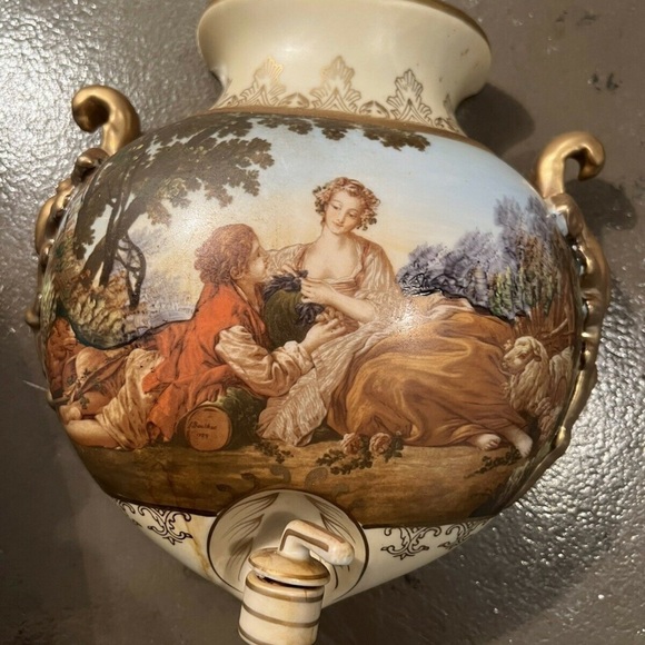 COPY - Victorian Holly Water Wall Tap - Boucher Scene 1754 - Picture 7 of 7
